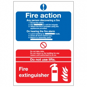 Fire Action Notice Fire Extinguisher