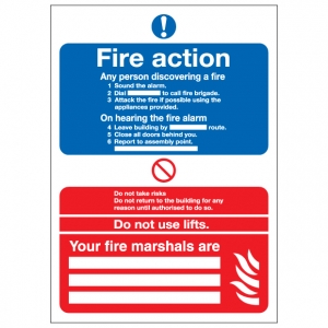 Fire Action Notice Your Fire Marshals Are