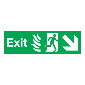 Exit With Down Right Arrow