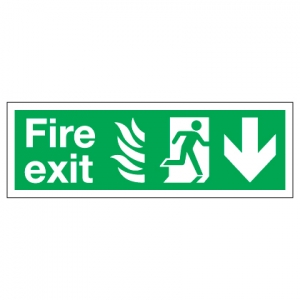 Fire Exit With Down Arrow