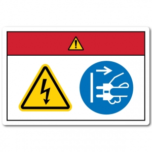 Danger Hazardous Voltage Disconnect Power