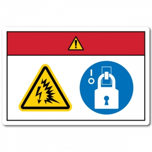 Danger Arc Flash Lock Out Power De Energized State