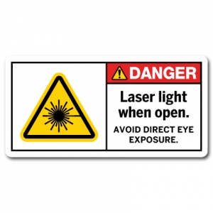 Laser Light When Open Avoid Direct Eye Exposure